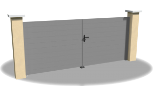 portail-battant-plein-horizontal-gris-clair-initiale
