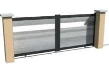 portail-coulissant-horizontal-gris