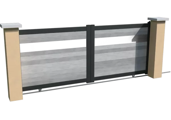 portail-coulissant-horizontal-gris