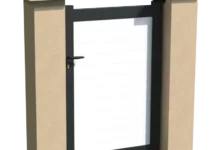 portillon-brise-vue-cadre-aluminium-pvc-blanc-negus