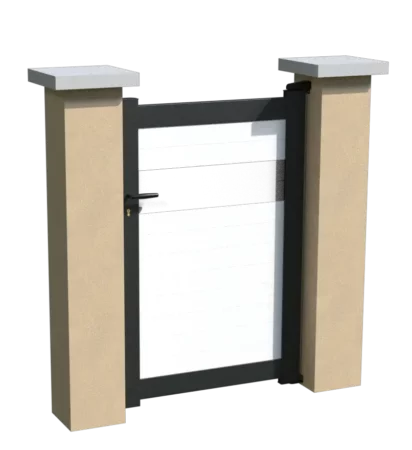 portillon-cadre-aluminium-brise-vue-pvc-blanc-personnalisable-heracles
