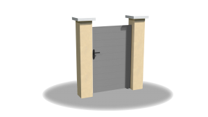 portillon-plein-horizontal-gris-clair-initiale