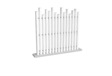 clôture sans poteaux en pvc blanc ajourée coupe irrégulière