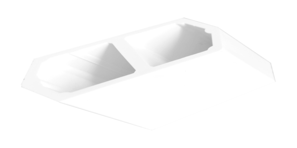Sachet de 100 entretoises pvc gris 20 mm pour lame biseautée