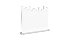 Clôture brise vue en PVC blanc avec coupe irrégulière