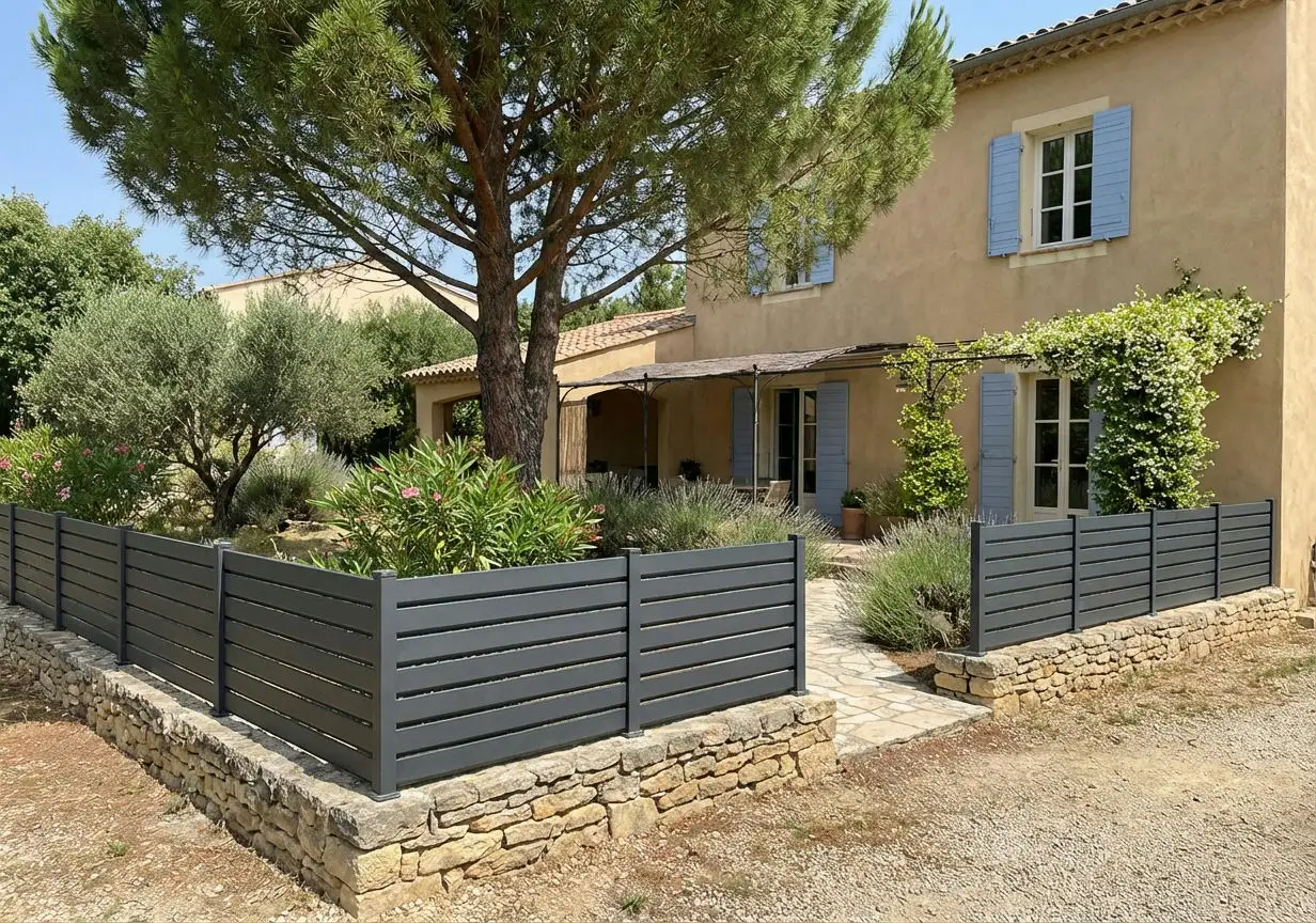 Cloture PVC anthracite Magma tendance