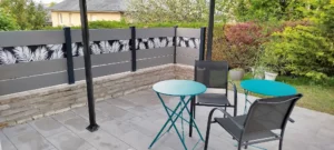 Clôture ajourée composite gris - Aveiro