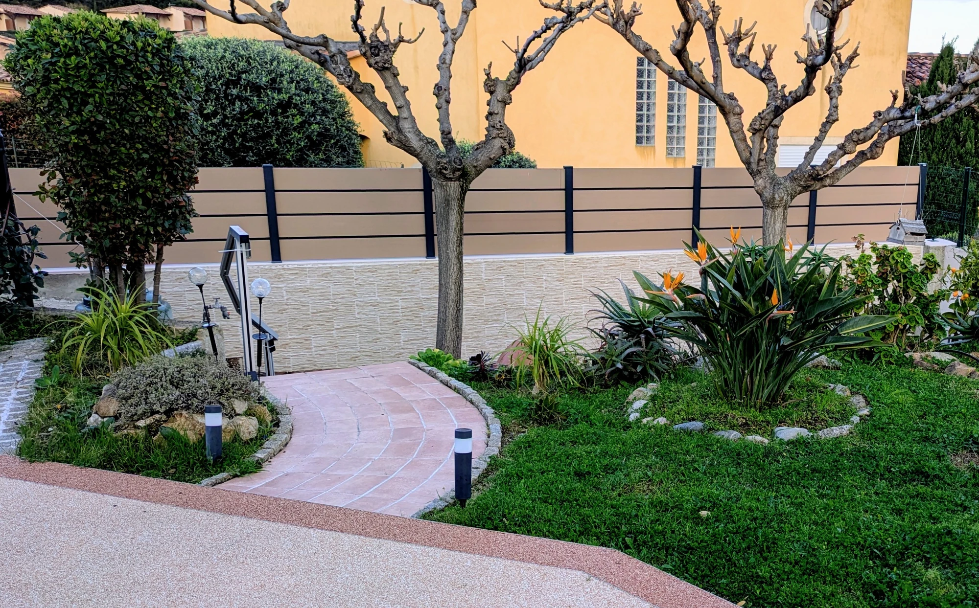 Clôture brise vue composite beige - Faro