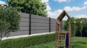 Clôture brise vue composite gris - Faro