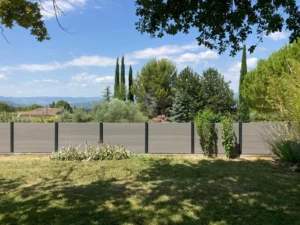 Clôture brise vue composite gris - Porto