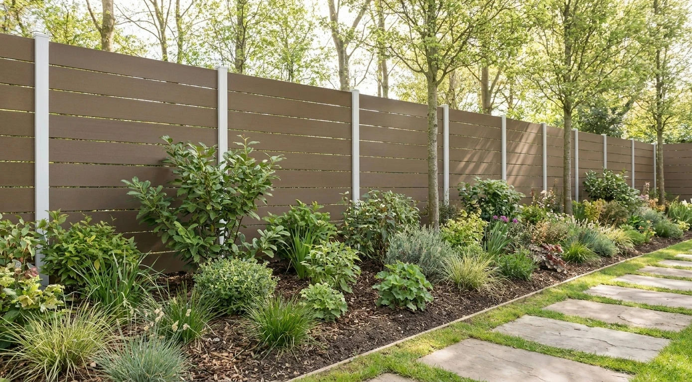 Clôture bois installée prés d'une forêt
