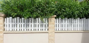 Clôture verticale ajourée PVC Blanc - Fréquence