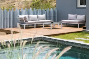 Clôture ajourée PVC gris - Pulsar