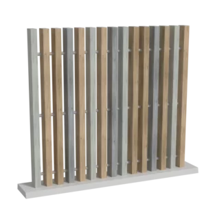 Clôture verticale ajourée PVC Patchwork - Cosmos