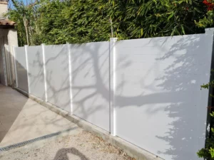 Clôture brise vue PVC Blanc - Initiale