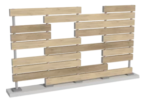 Clôture destructurée PVC Bois cérusé - Chloris personnalisée