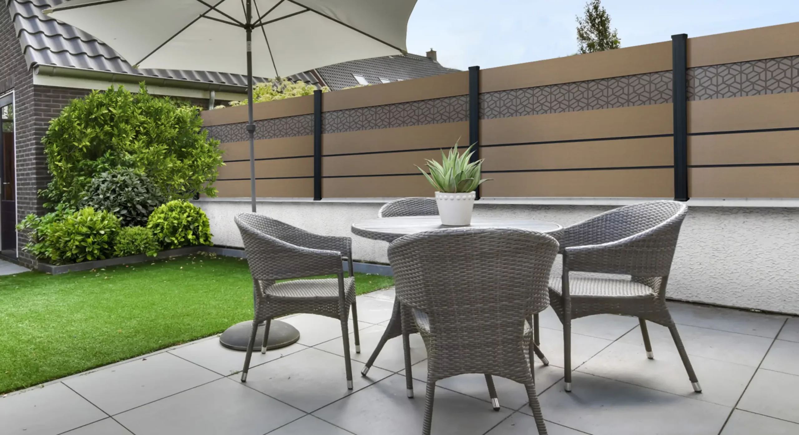 Cloture composite aluminium tendance