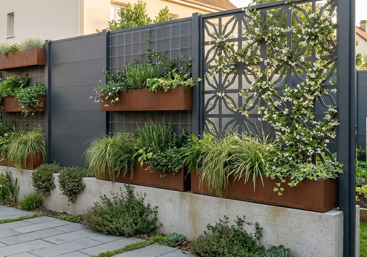Clôture végétalisée tendance
