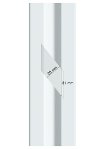 Détails des dimensions d'une clef oblique