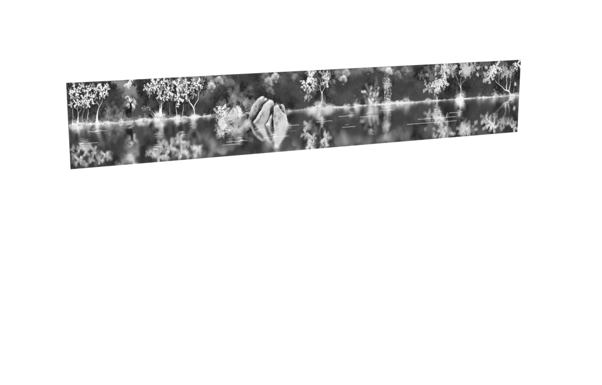 Impression etang_rocher pour le modèle Héraclès