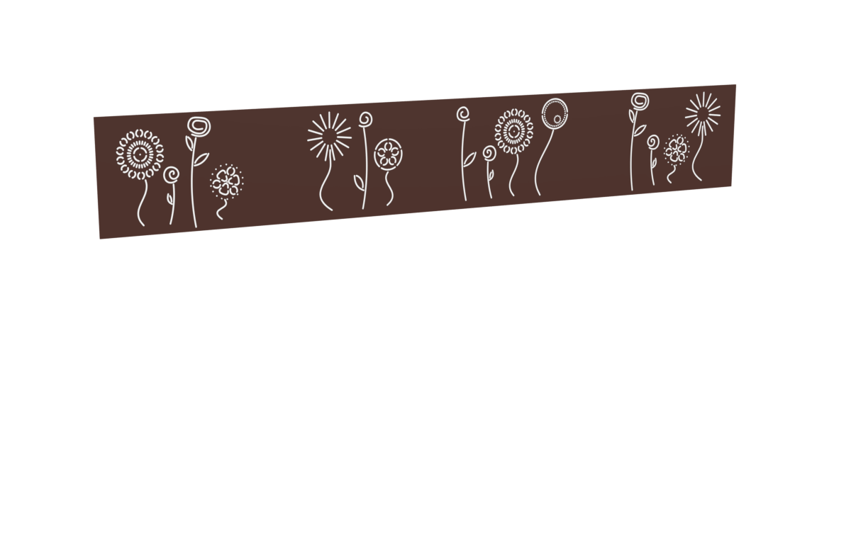 Impression fleurs_marron pour le modèle Héraclès