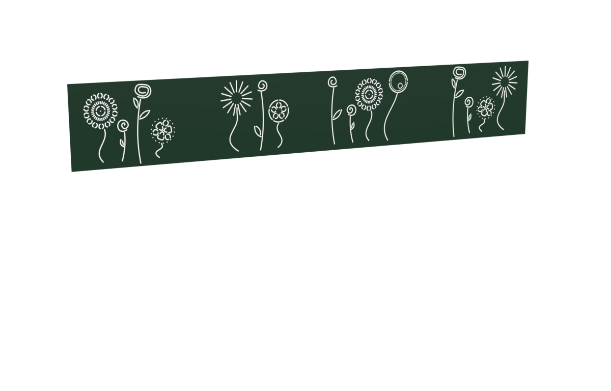 Impression fleurs_vert pour le modèle Héraclès