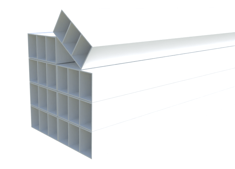 Lisses PVC 100x50 mm blanches