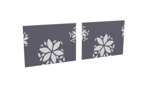 Impression eclat_fleurs_1_gris_anthracite pour le modèle Virtuose coulissant