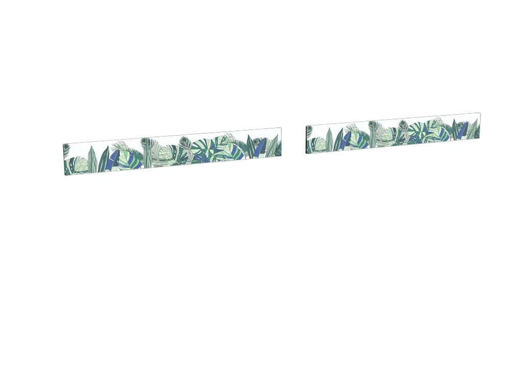 Impression nature_tropiques-bleu pour le modèle Héraclès battant