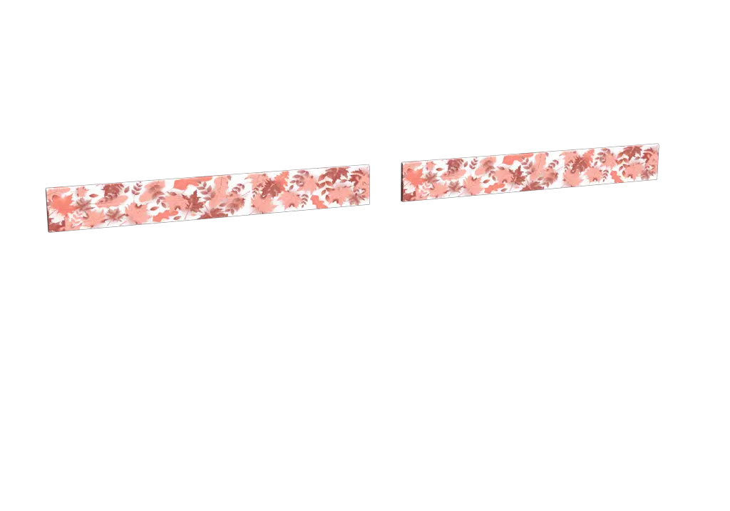 Impression nature_feuillage-rose pour le modèle Héraclès coulissant