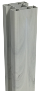 Poteau PVC 80x80 mm droit