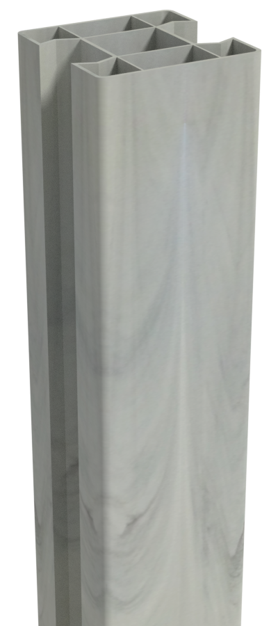 Poteau PVC 80x80 mm droit