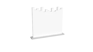 Clôture brise vue en PVC blanc avec coupe irrégulière